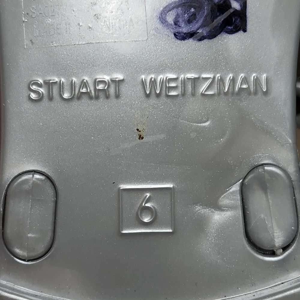 Stuart Weitzman glossy silver